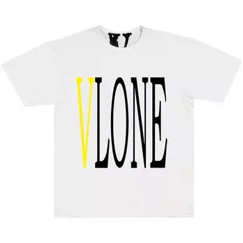 Футболка Vlone Staple T-Shirt 'White/Yellow', белый
