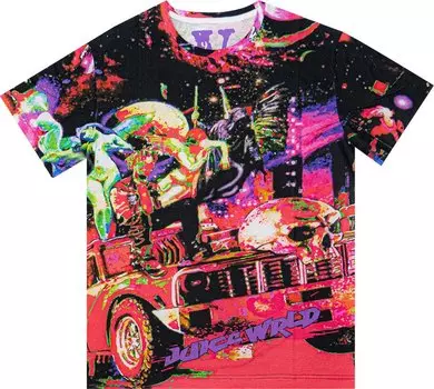 Футболка Vlone x Juice WRLD Galaxy All Over T-Shirt 'Multicolor', черный