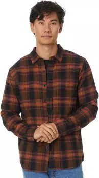 Футболка Volcom Baystone Flannel Long Sleeve, черный