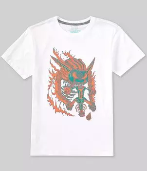Футболка Volcom Big Boys 8-20 с коротким рукавом FA Tetsunori 1, белый