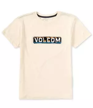 Футболка Volcom Big Boys 8–20 с короткими рукавами Grass Pass, слоновая кость