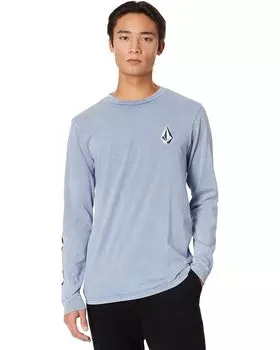 Футболка Volcom Iconic Stone Plus Long Sleeve, цвет Denim