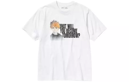 Футболка Volleyball Junior Co-branded Model Unisex White Uniqlo, белый