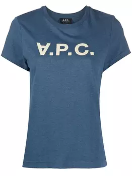 Футболка VPC с логотипом A.P.C., синий