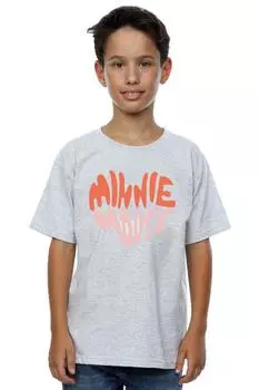 Футболка в форме сердца Минни Маус Disney, серый