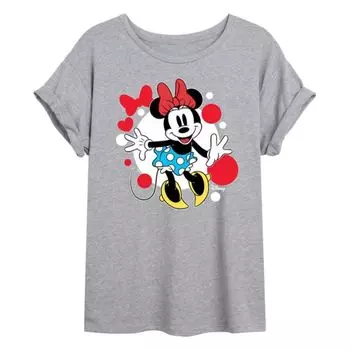 Футболка в горошек Minnie Mouse Juniors большого размера Disney, серый