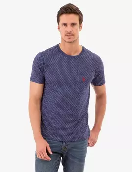 Футболка в горошек U.S. Polo Assn., синий