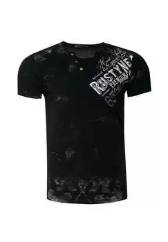 Футболка в классном дизайне с эффектом поношенности Rusty Neal, черный