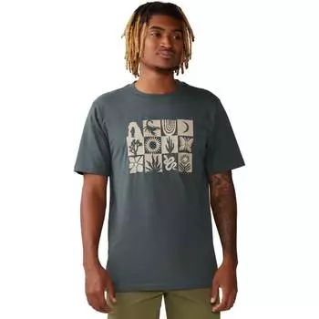 Футболка в клетку desert с короткими рукавами Mountain Hardwear, цвет volcanic