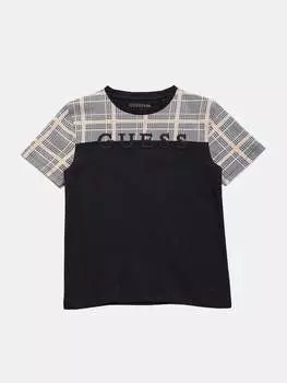 Футболка в клетку Eco Davon (7-16) Guess Factory, черный