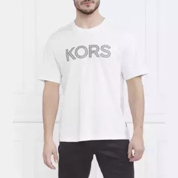 Футболка в клетку оверсайз Kors Michael Kors, белый