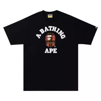 Футболка в клетку с логотипом BAPE, цвет Черный/красный