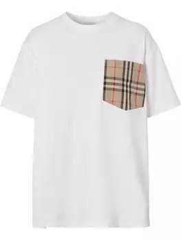 Футболка в клетку Vintage Check Burberry, белый