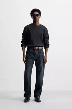 Футболка в клетку ZARA, цвет Dark navy