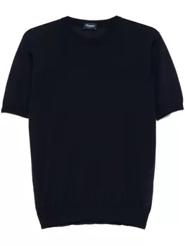 Футболка в мелкий рубчик Drumohr, синий