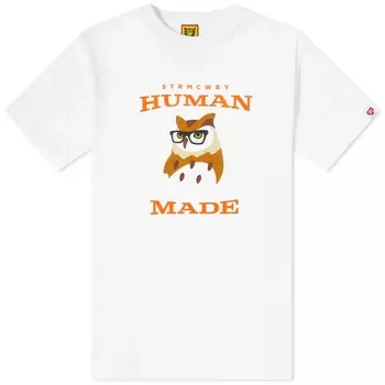 Футболка в очках с изображением совы Human Made, белый