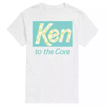 Футболка в пастельные клетки Big & Tall Ken с цветами в клеточках Barbie, белый