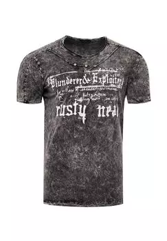 Футболка в пестром виде RUSTY NEAL, черный