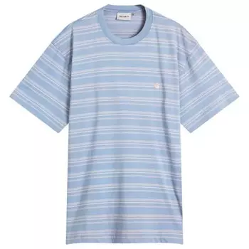 Футболка в полоску Brodine Carhartt Wip, цвет sorrent