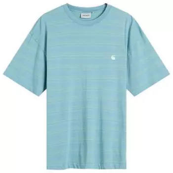 Футболка в полоску Brodine Carhartt Wip, цвет saquaro