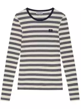 Футболка в полоску GANNI, белый