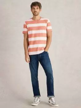 Футболка в полоску из хлопка abersoch White Stuff, белый/разноцветный