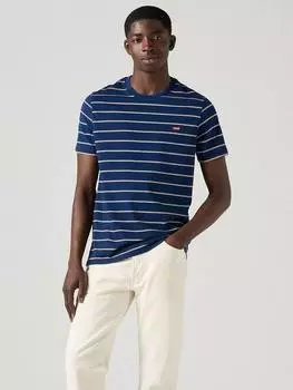 Футболка в полоску из хлопка housemark обычного кроя с коротким рукавом Levi's, цвет Indigo/White