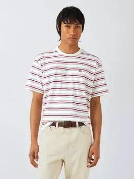 Футболка в полоску из льюистаунского хлопка обычного покроя с коротким рукавом Dickies, цвет Egret