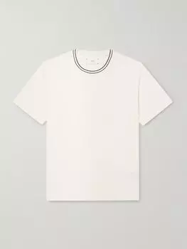 Футболка в полоску из органического и переработанного хлопкового джерси MR P., нейтральный