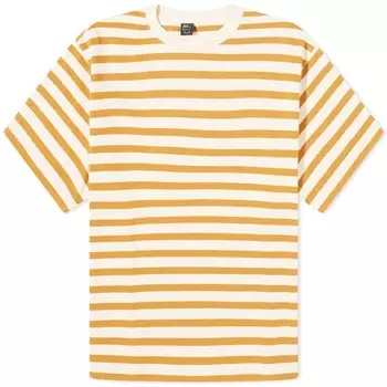 Футболка в полоску из органического материала Brain Dead, золотой