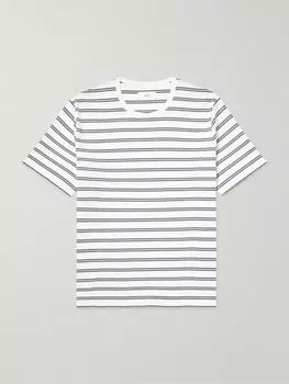 Футболка в полоску из переработанного и органического хлопкового трикотажа MR P., белый