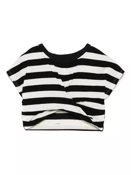 Футболка в полоску Monnalisa, черный