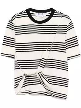 Футболка в полоску MSGM, нейтральный