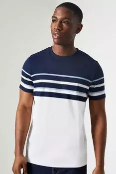 Футболка в полоску Paris Debenhams, темно-синий