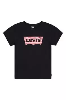 Футболка в полоску под зебру с широкими рукавами и логотипом Levi's, черный