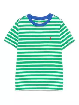 Футболка в полоску POLO RALPH LAUREN KIDS, зеленый