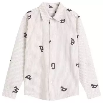 Футболка в полоску с буквами в стиле поп Pop Trading Company, белый