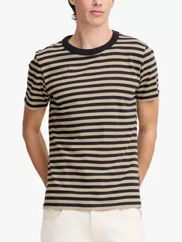 Футболка в полоску с коротким рукавом обычного кроя из хлопчатобумажной смеси loke Casual Friday, цвет Black/Tree House
