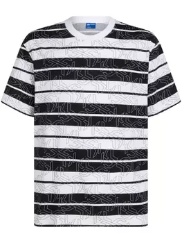 Футболка в полоску с логотипом Karl Lagerfeld Jeans, черный