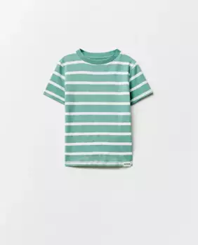 Футболка в полоску Sfera, зеленый