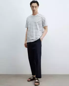 Футболка в полоску Sfera, зеленый