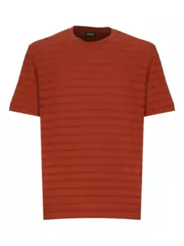 Футболка в полоску Zegna, красный