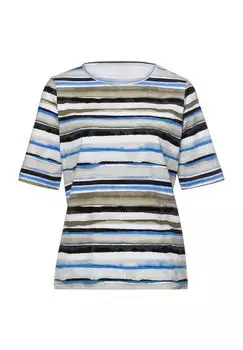 Футболка в полоску женская RABE, цвет Eukalyptus