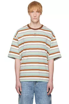 Футболка в разноцветную полоску WOOYOUNGMI