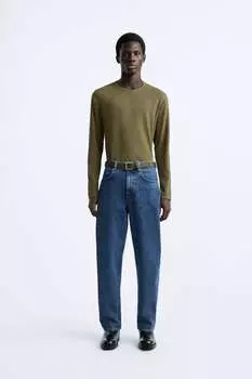 Футболка в ребрику ZARA, хаки