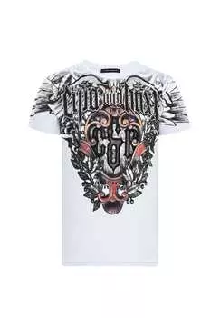 Футболка в рок-стиле Cipo & Baxx, белый