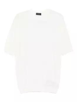 Футболка в рубчик Dell'oglio, белый