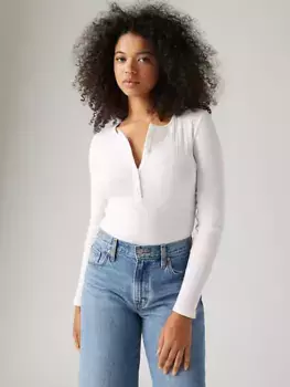 Футболка в рубчик для отдыхающих галантерейных товаров Levi's, белый