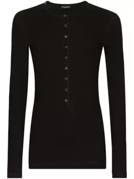 Футболка в рубчик DOLCE & GABBANA, черный