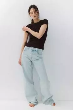 Футболка в рубчик H&M, коричневый